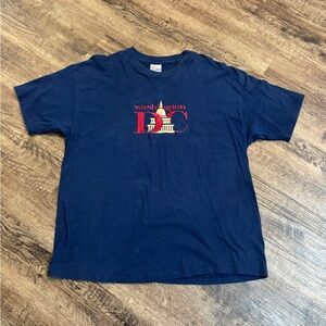 Vintage Washington DC Hanes Beefy Tshirt XXL 2XL Single Stitch Embroidered USA